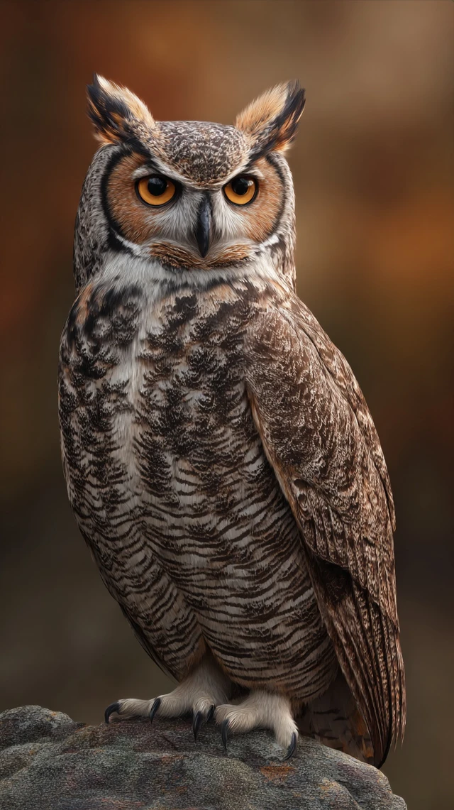 Realistic Owl Portrait in High Resolution