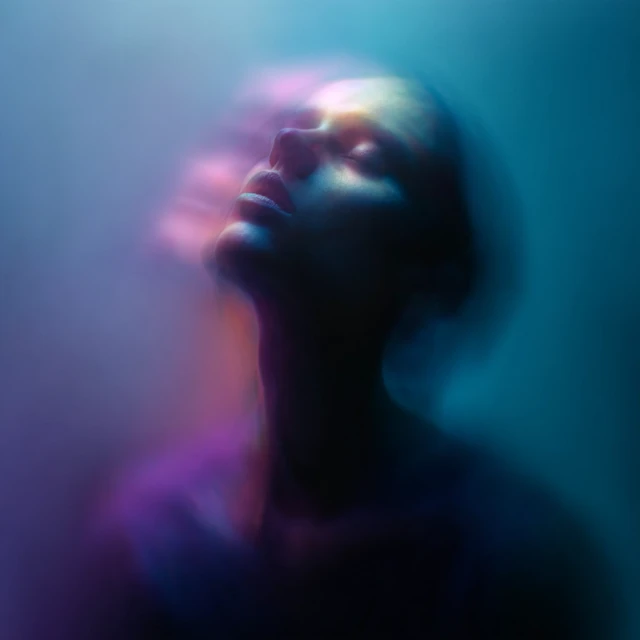 Abstract Portrait Ethereal Figure Cool Tones