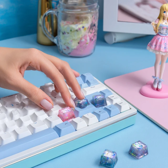 Cute Keycaps Keyboard with Slime Material