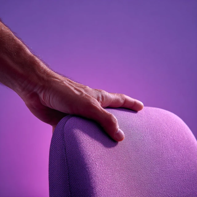 Hand on Office Chair Minimalist Photography