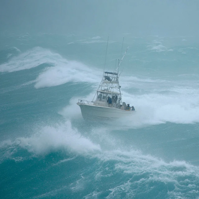 Fishing Boat in Storm off Key West Florida