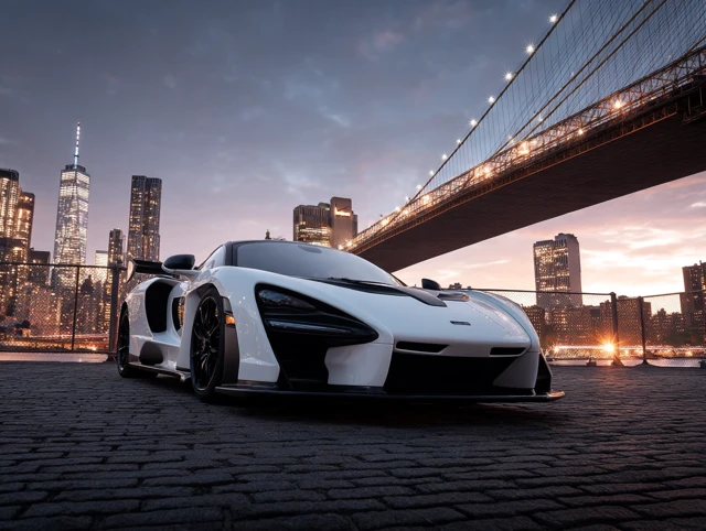 McLaren Senna on Brooklyn Bridge: Stunning Car Photo