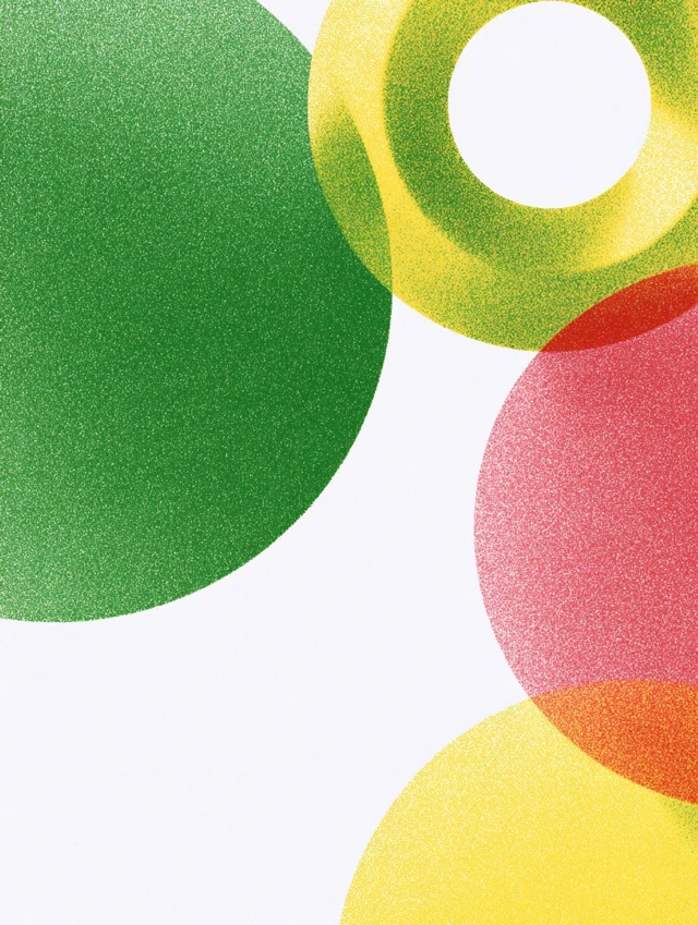 Minimalist Abstract Illustration Colorful Shapes