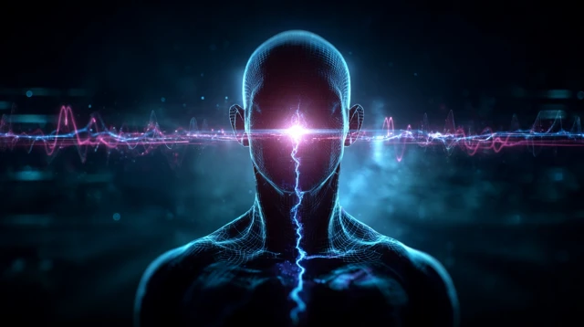 Futuristic Consciousness Neon Energy and Space