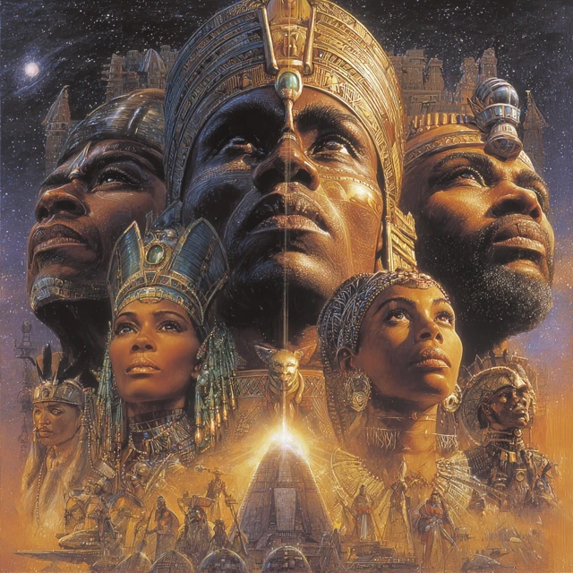 African Kings and Queens Looking to the Stars