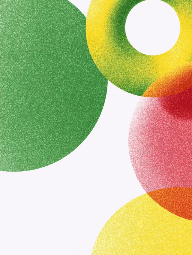 Minimalist Abstract Illustration Colorful Shapes