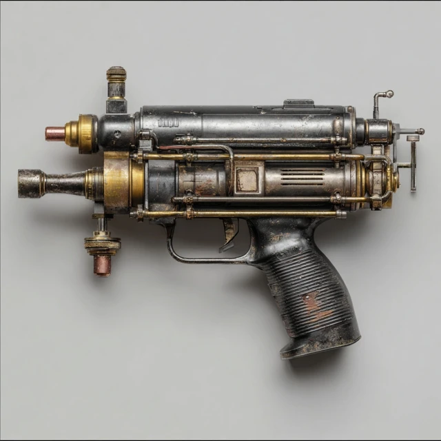 Fictional Industrial Submachine Gun Barrel Design