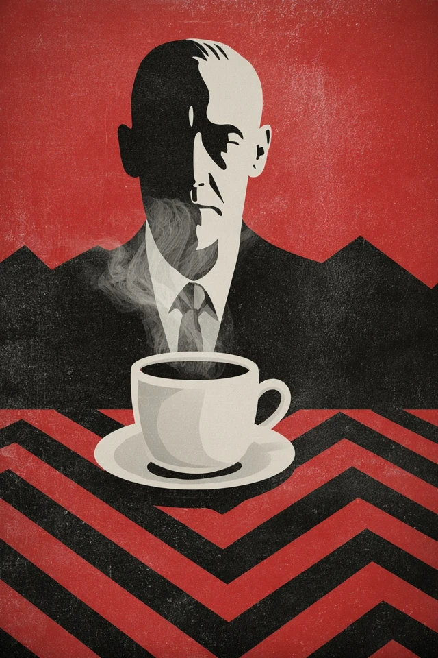 Twin Peaks Art Agent Cooper Coffee and The Black Lodge