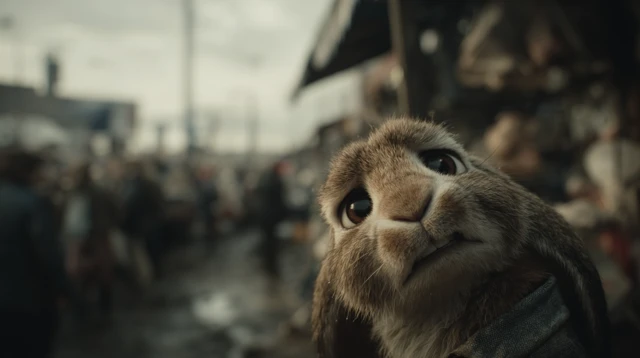 Cute Rabbit Close Up Zootopia Style