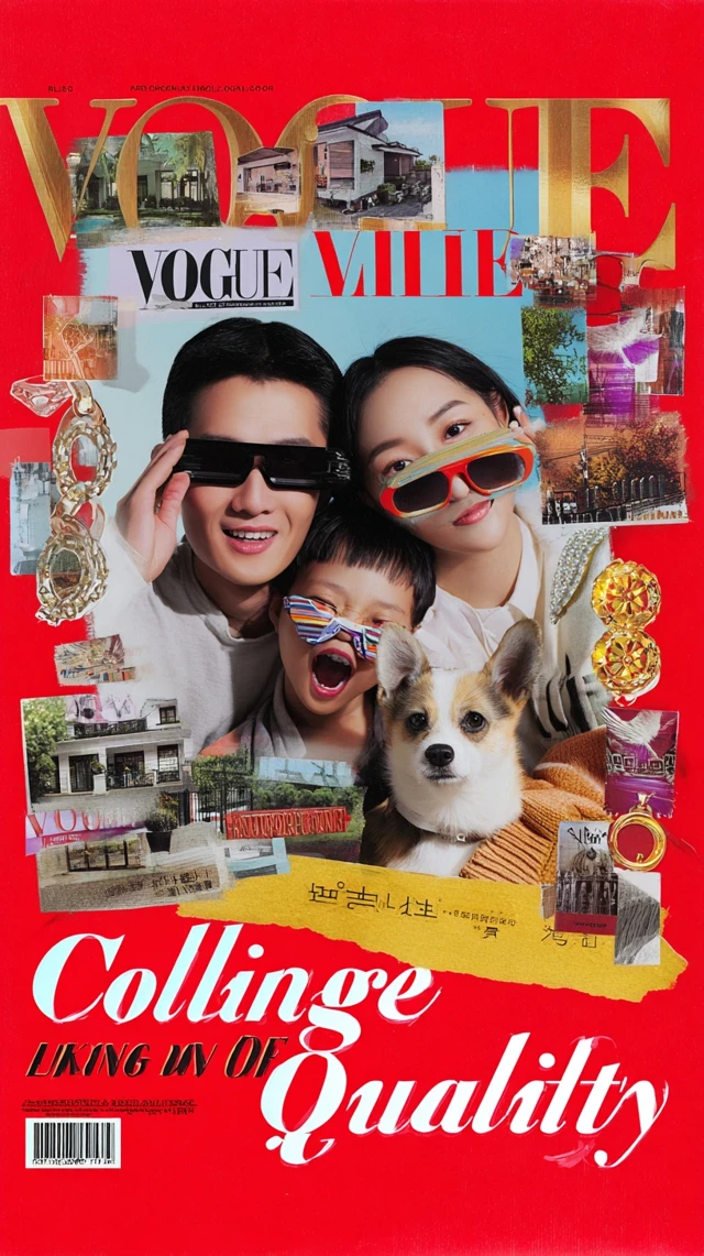 Collage Quality Living Luxury Family Vogue