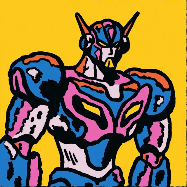 Colorful Vector Mecha Illustration