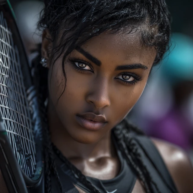 Black Tennis Player 18 Years Old Portrait