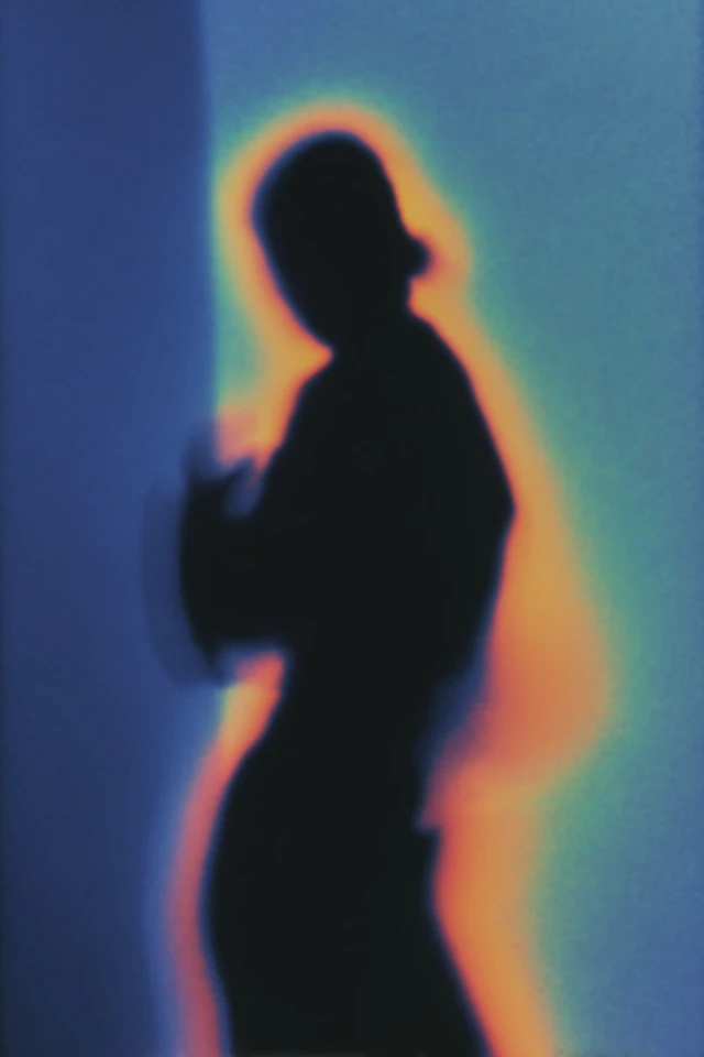 Woman Silhouette Thermal Image Dance Abstract Art