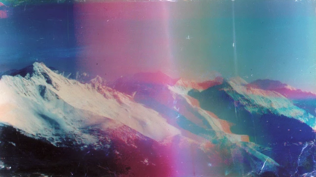 Psychedelic Mountain Peaks Photography Print