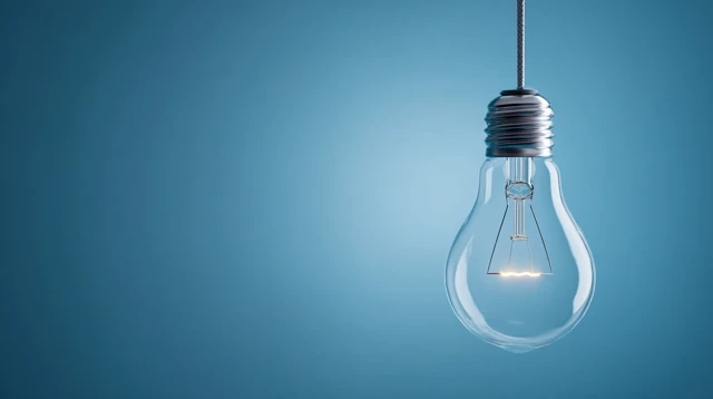 Lightbulb Idea Innovation Abstract Blue Background