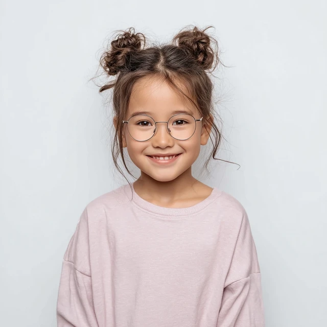 Smiling Chinese Girl in Glasses Commercial Photo