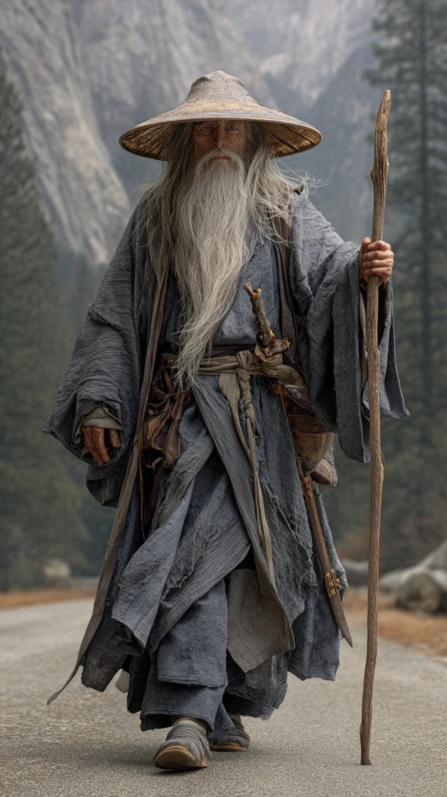 Gandalf Ronin Wizard in Mist Photo Realistic