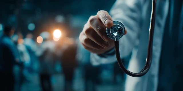 Medical Stethoscope Close Up Hospital Scene Movie Still