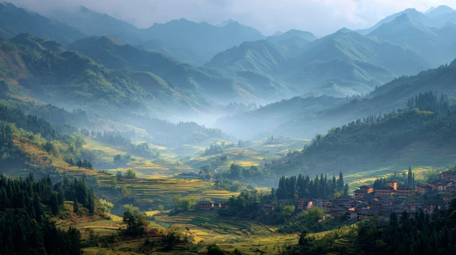 Guizhou China Morning Landscape Photography