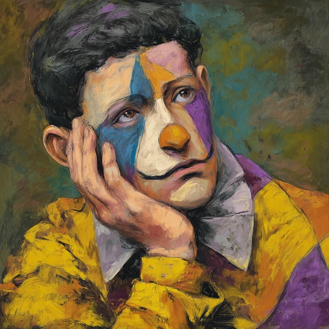 Sad Clown Painting by Picasso