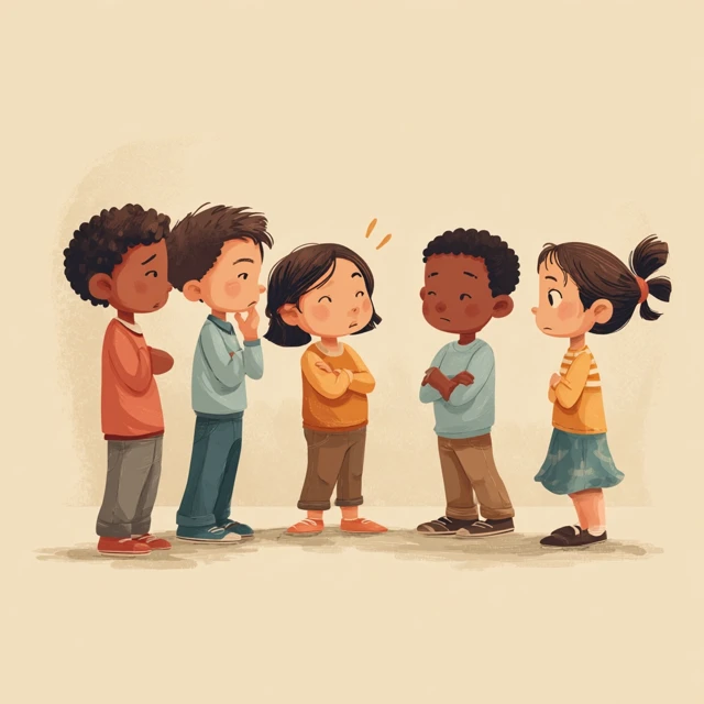Black Children Standing Together