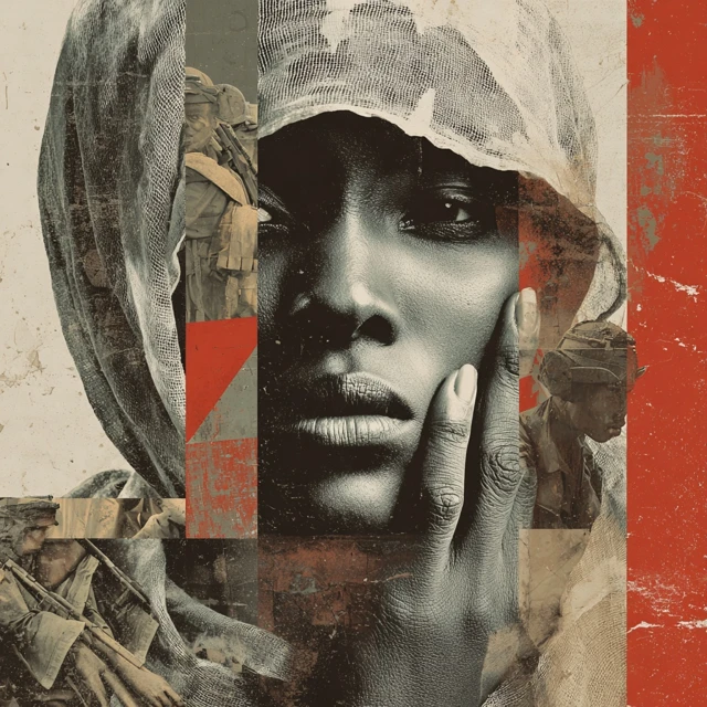 Art Deco Film Poster Sudanese Woman Attacked