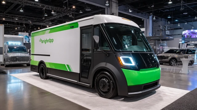 BrightDrop Electric Delivery Van at Car Show