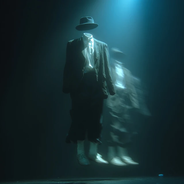 Eerie Elegant Floating Clothes Surreal Album Cover