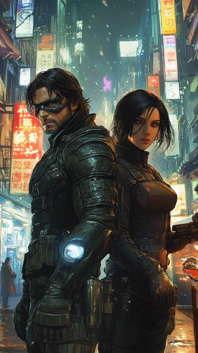 Winter Soldier Cyberpunk Art