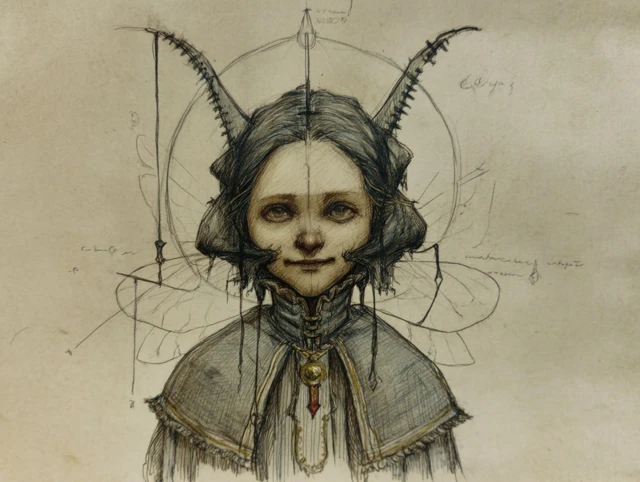 Sinister Fairy Character Mystical Portrait