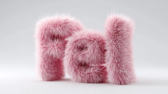 Pink Fur Feel 3D Render Soft and Fluffy Texture
