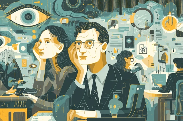 AI Effect on People Illustration