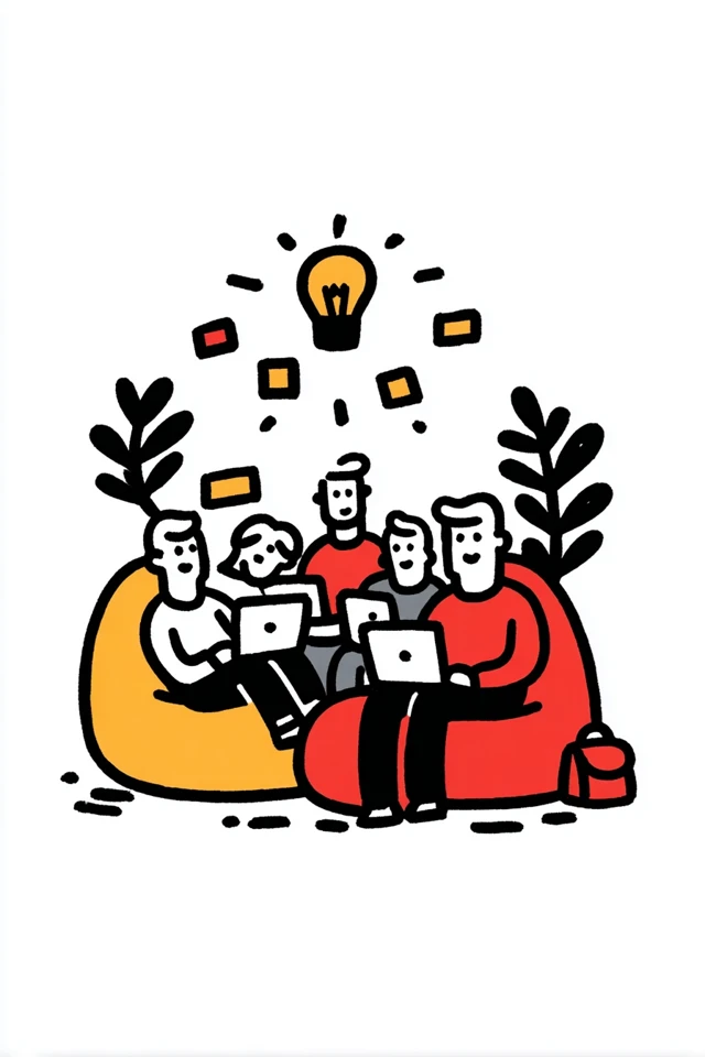 Coworking Space Illustration Digital Nomads Working