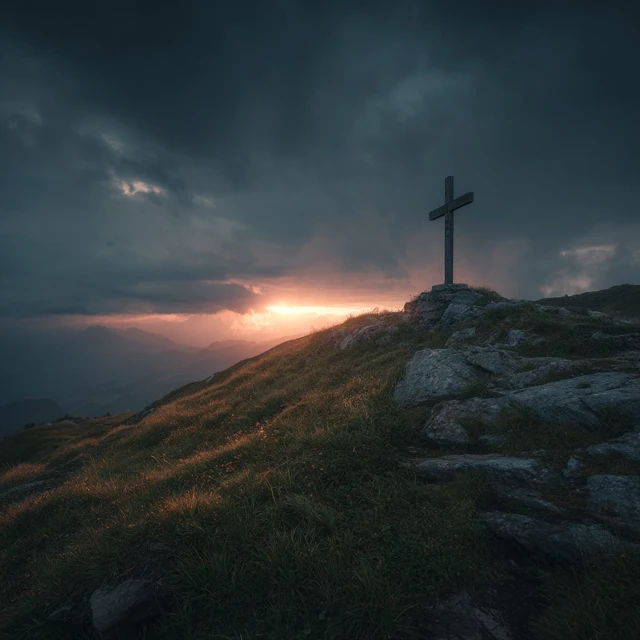Bergkreuz Sundown Moody Colors and Soft Lightning