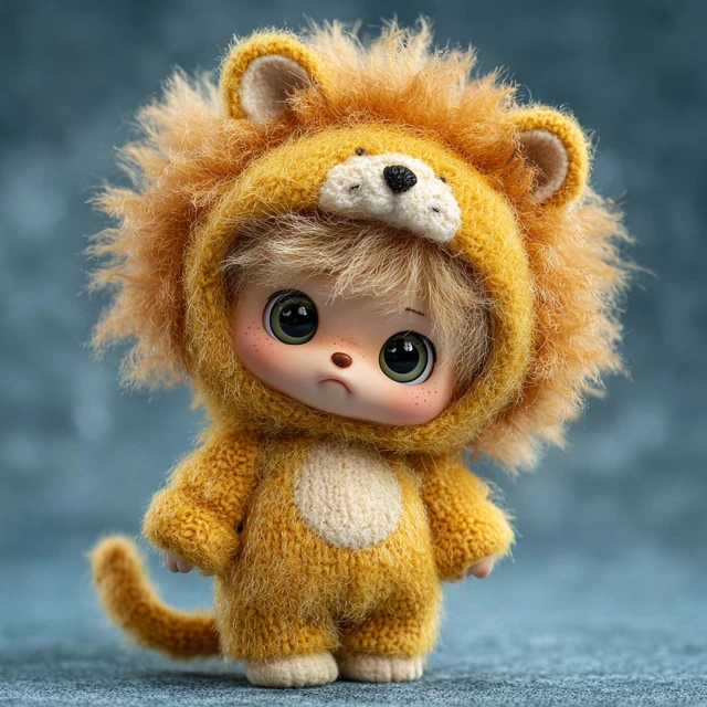 Cute Lion Doll Character Design