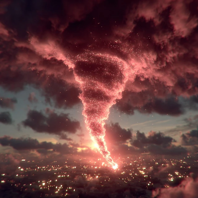 Ethereal Galactic Tornado Purple Hues