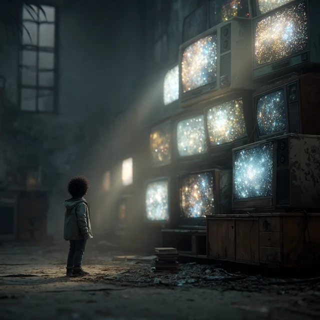 Abandoned Room Boy Starlight Galaxies