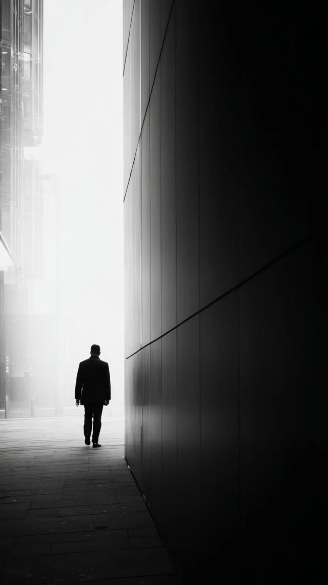 Urban Monochromatic Silhouettes High Contrast Photography