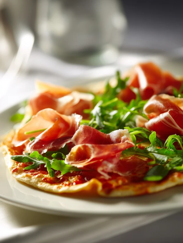 Italian Piadina with Prosciutto and Arugula