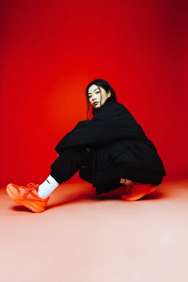 Streetwear Fashion Editorial Young Asian Woman