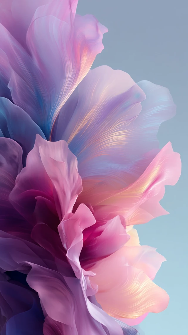 Ethereal Flower Wallpaper Pastel Colors and Gradients
