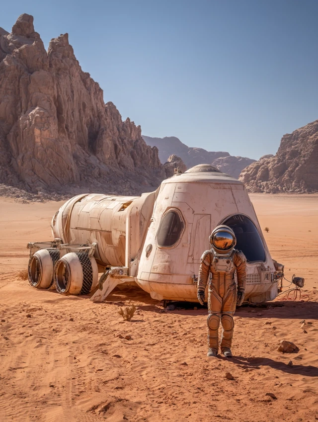 Epic Alien and Spaceship Photo