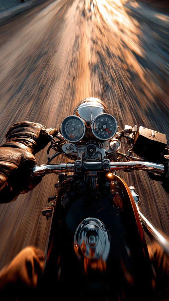 Motorcycle Ride First Person Perspective Cinematic