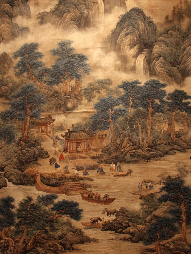 Eastern Traditional Painting Serene Landscape