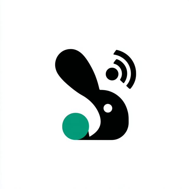 Tech Bunny Logo Modern Minimalist Design