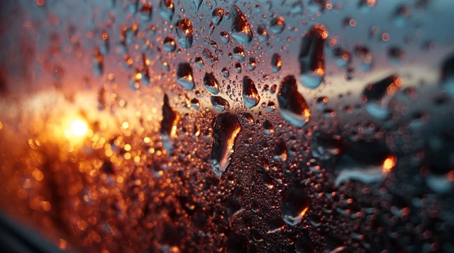 Rainy Window Wallpaper 4K Sunset Bokeh