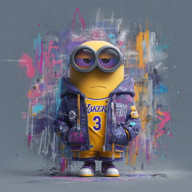 Minion as Kobe Bryant Lakers 3D Pixar