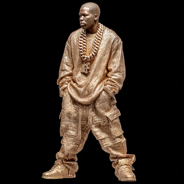 Golden 50 Cent Replica Toy Figure