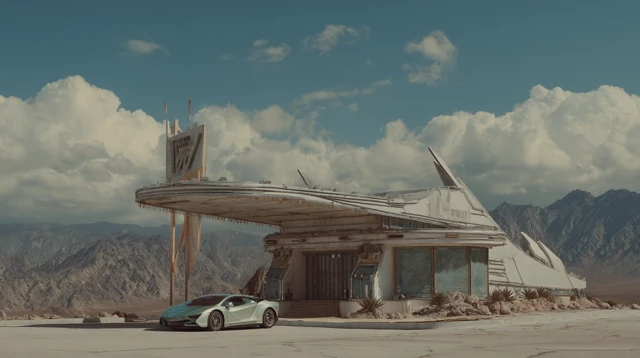 Cyberpunk Palm Springs Film Still