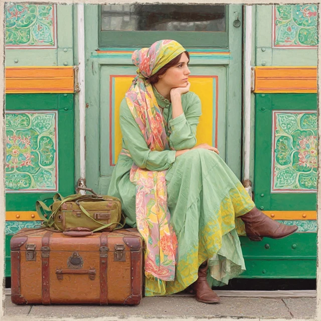 Woman Traveller Waiting Adventure